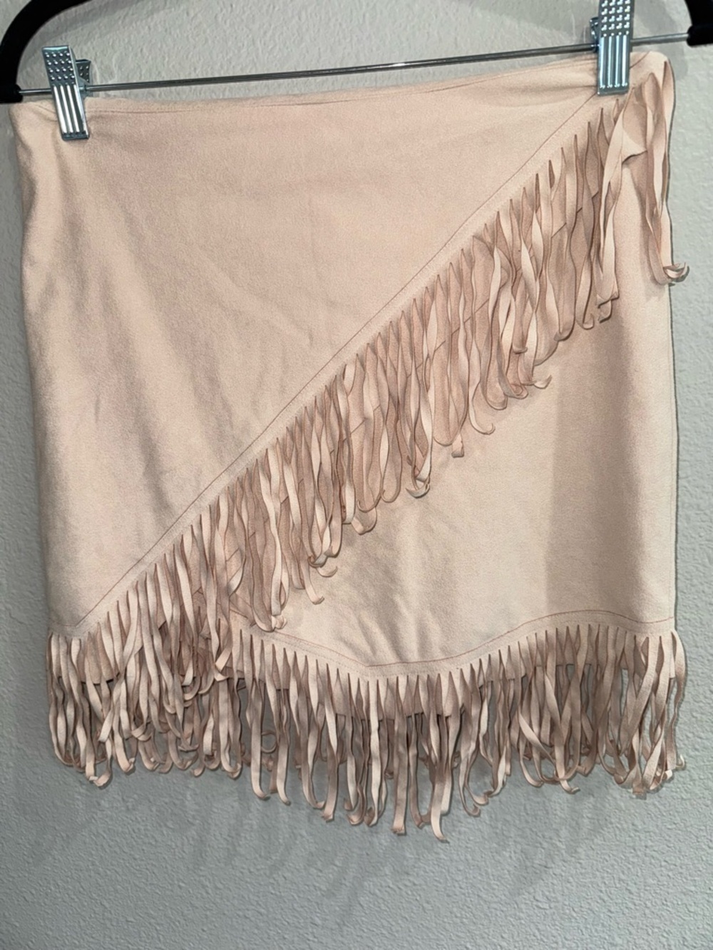 1.State faux suede fringe skirt. Small